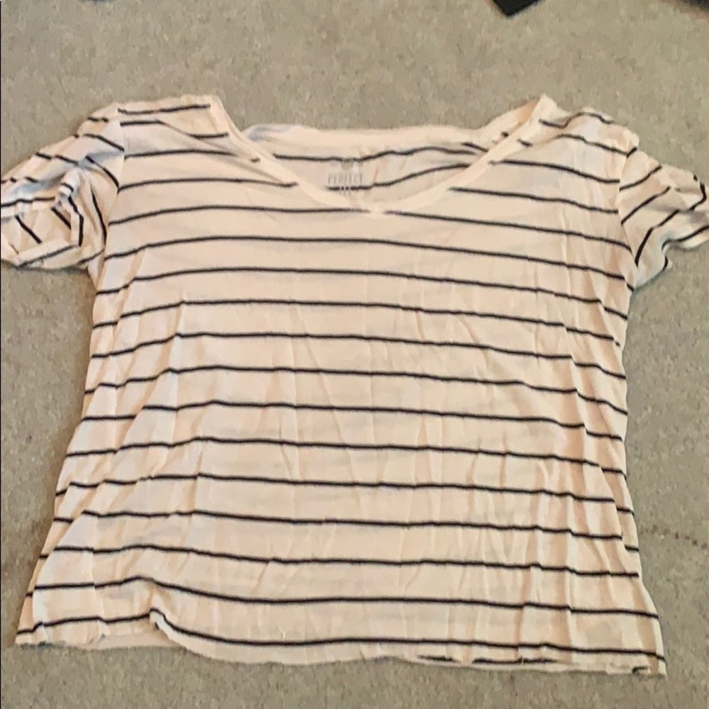 striped cropped t-shirt